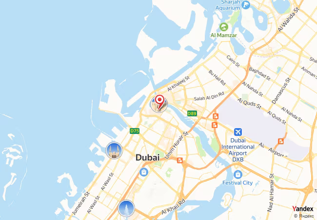 Qibla Map for Dubai