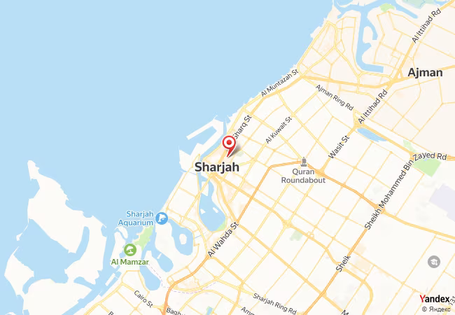 Qibla Map for Sharjah