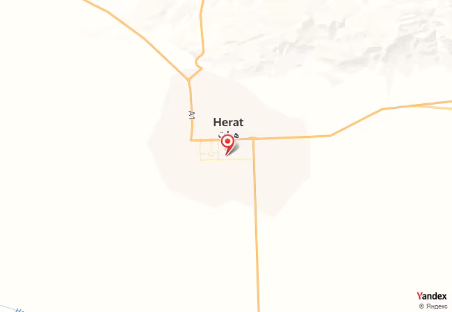 خريطة القبلة لمدينة ولاية هرات