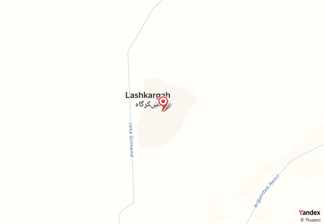 Qibla Map for Lashkar Gah