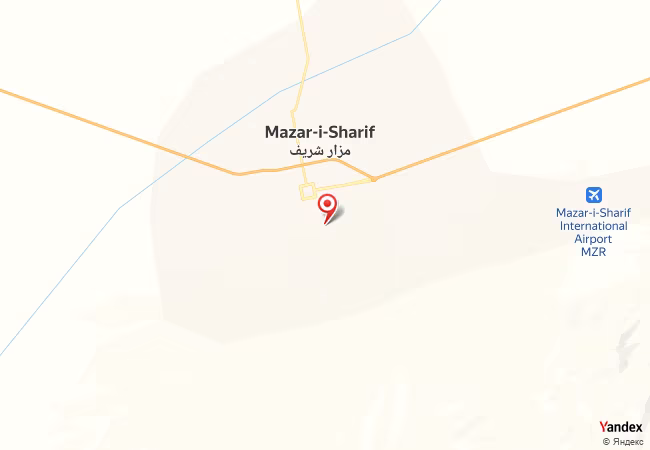 Qibla Map for Mazar-e Sharif