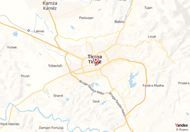 Qibla Map for Tirana