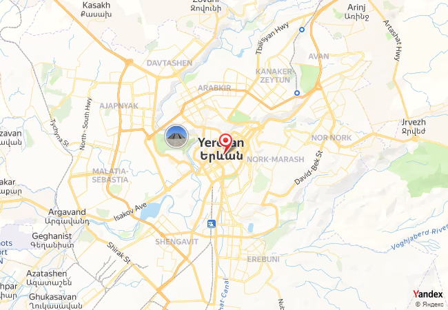 Qibla Map for Yerevan