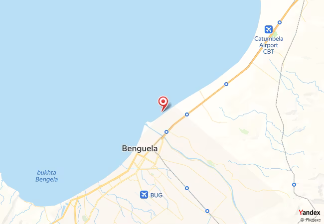 Qibla Map for Benguela