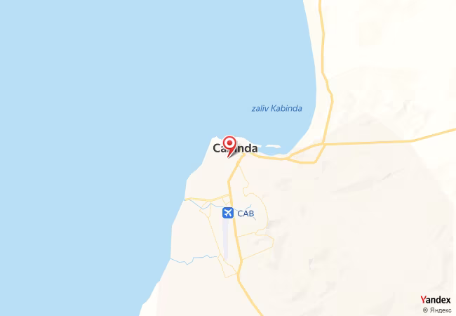 Qibla Map for Cabinda