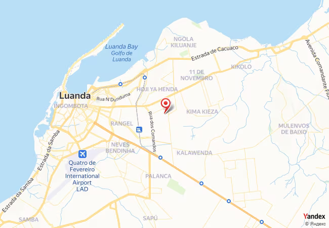 Qibla Map for Cazenga