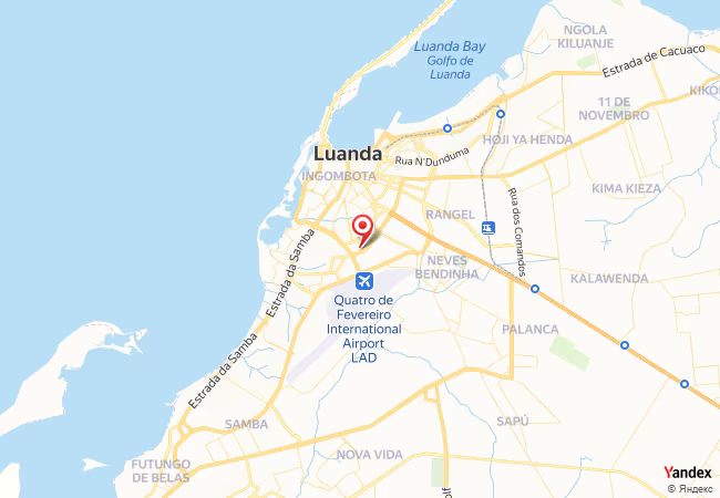 Qibla Map for Luanda