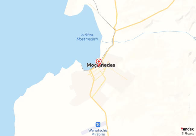Qibla Map for Mocamedes