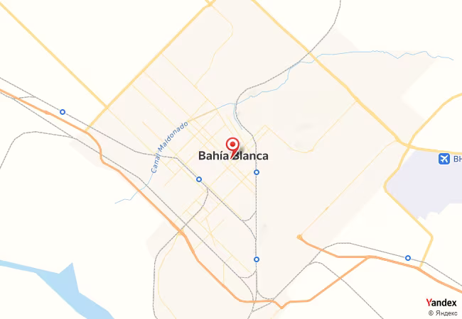 Qibla Map for Bahia Blanca