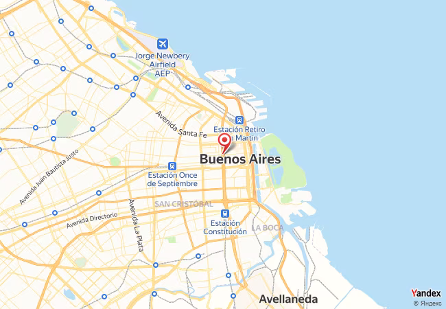 Qibla Map for Buenos Aires