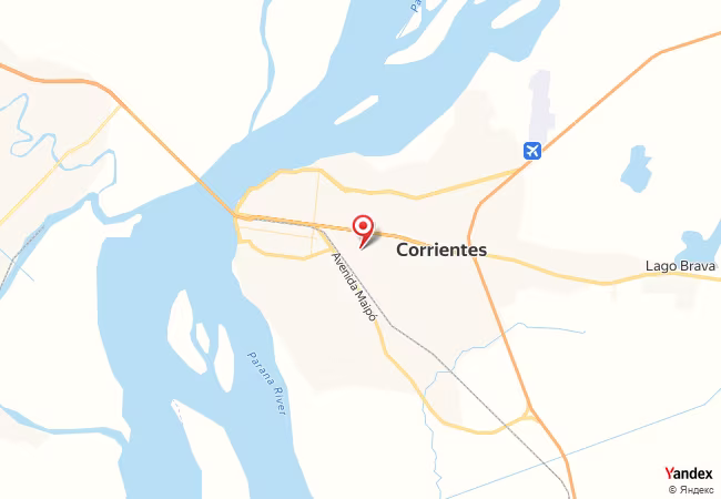 Qibla Map for Corrientes