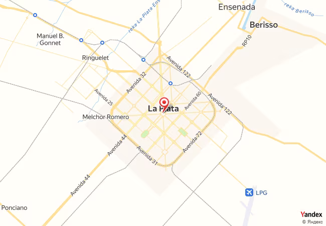 Qibla Map for La Plata