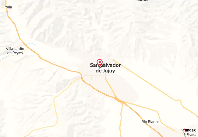 Qibla Map for San Salvador de Jujuy