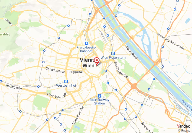 Qibla Map for Vienna