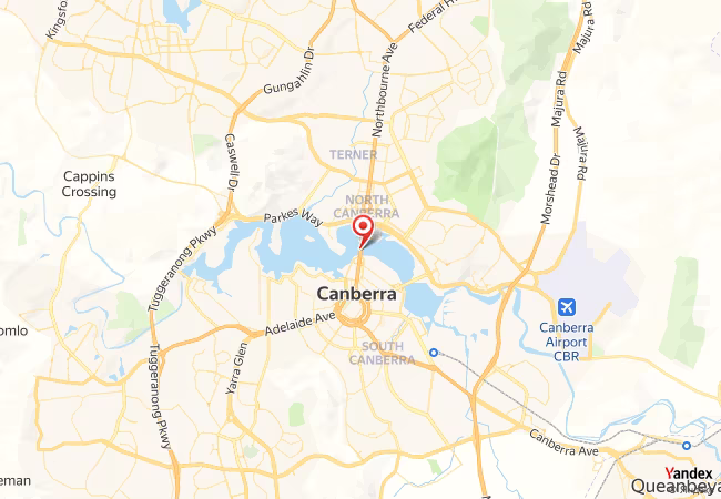 Qibla Map for Canberra