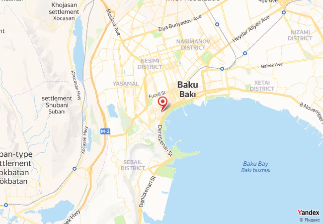 Qibla Map for Baku