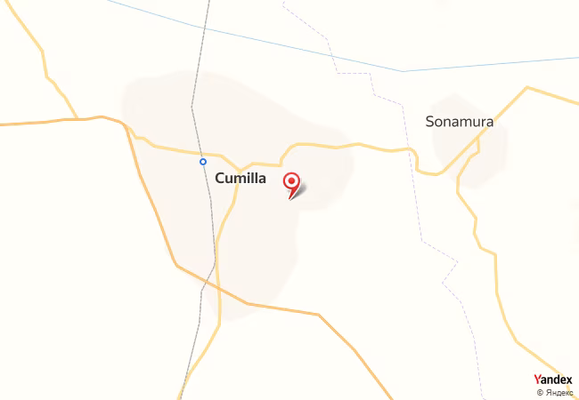 خريطة القبلة لمدينة كوميلّا