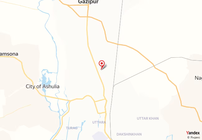 Qibla Map for Gazipura