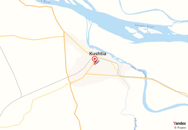 Qibla Map for Kushtia