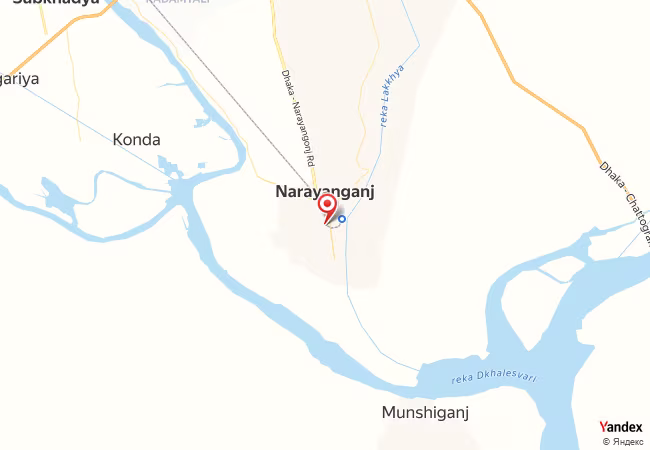 Qibla Map for Narayanganj