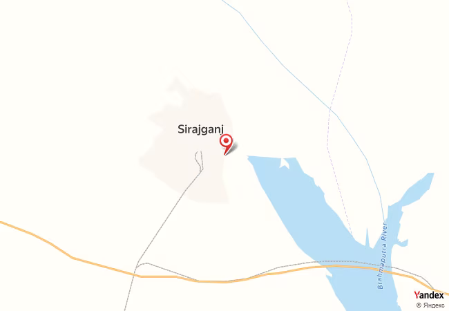 Qibla Map for Sirajganj