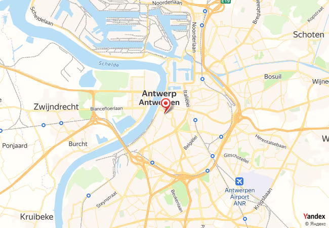 Qibla Map for Antwerp