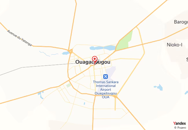 Qibla Map for Ouagadougou