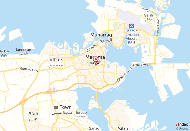 Qibla Map for Manama