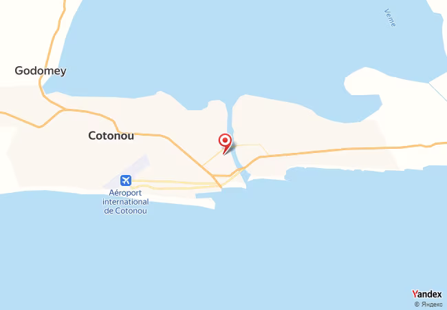 Qibla Map for Cotonou