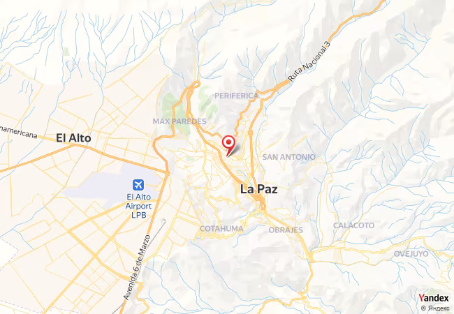 Qibla Map for La Paz