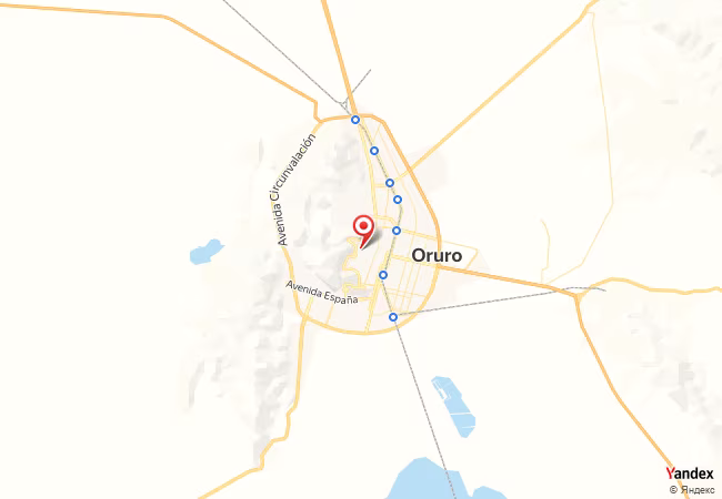 Qibla Map for Oruro