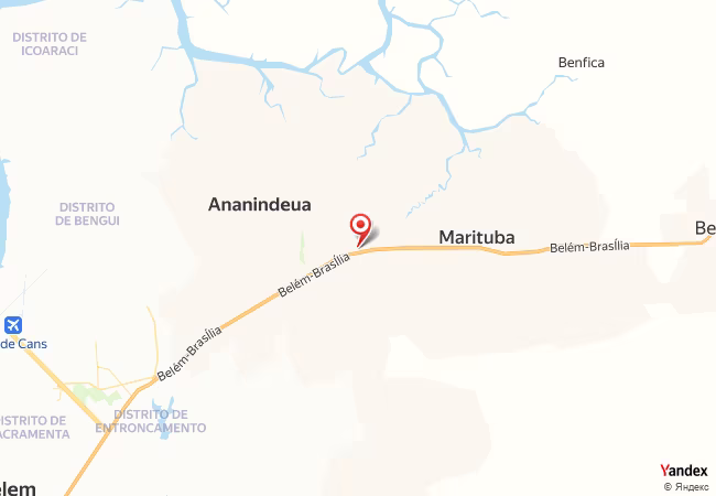 Qibla Map for Ananindeua