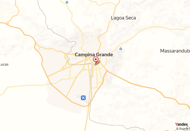 Qibla Map for Campina Grande