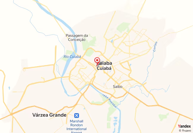 Qibla Map for Cuiaba