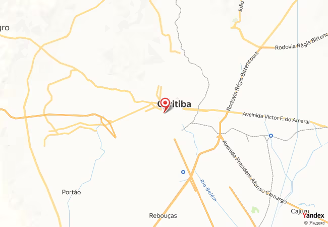 Qibla Map for Curitiba