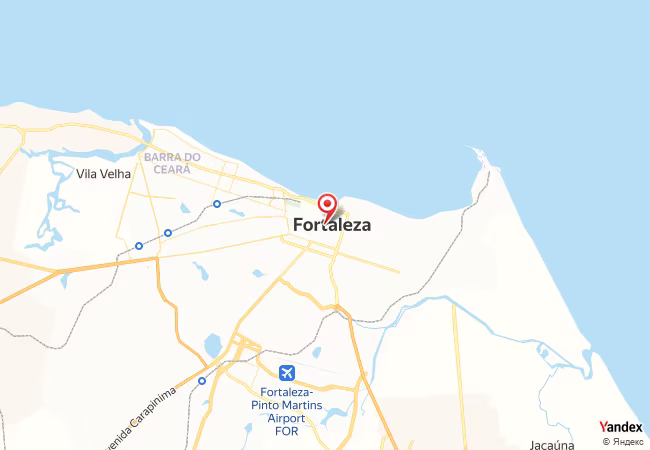 Qibla Map for Fortaleza