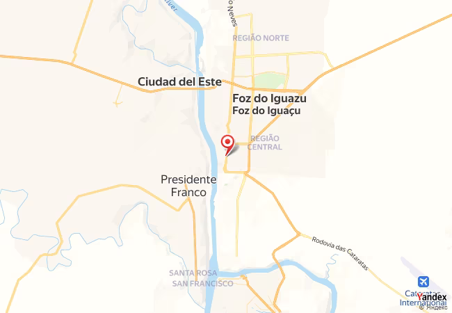 Qibla Map for Foz do Iguacu