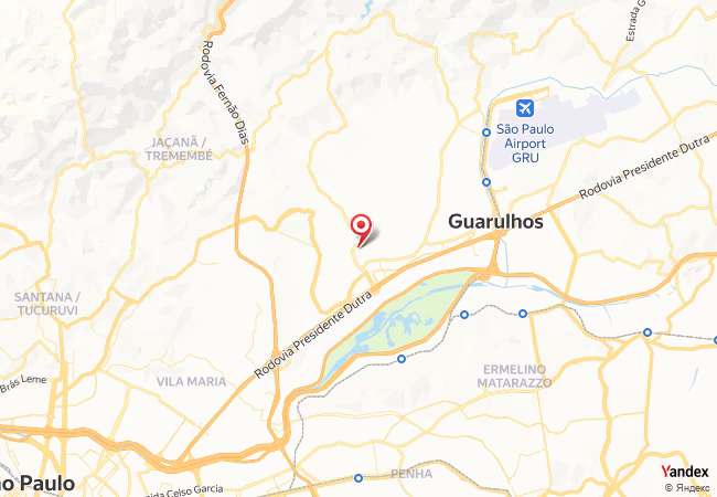 Qibla Map for Guarulhos