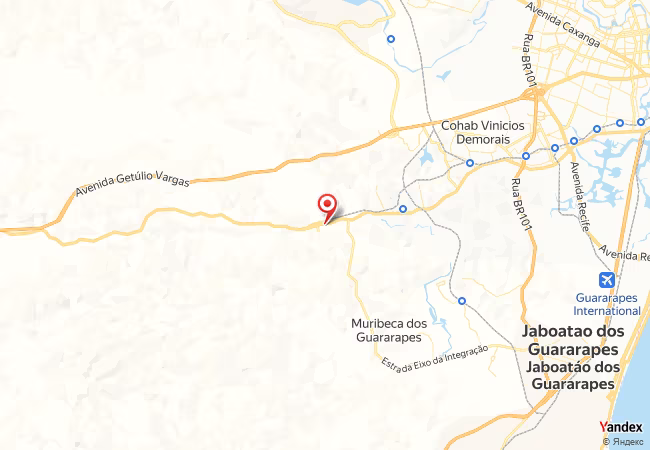 Qibla Map for Jaboatao dos Guararapes