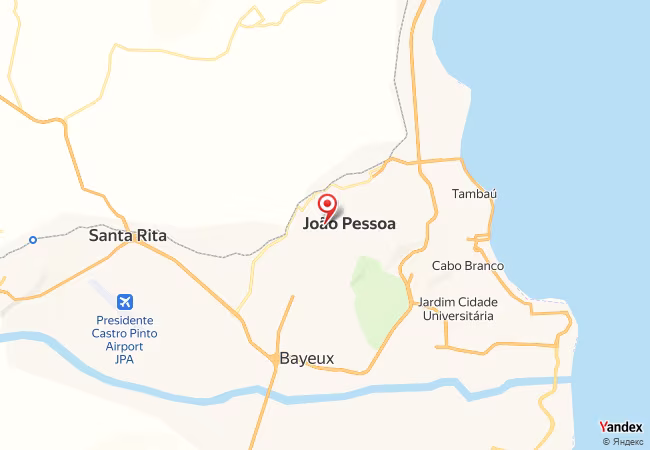 Qibla Map for Joao Pessoa