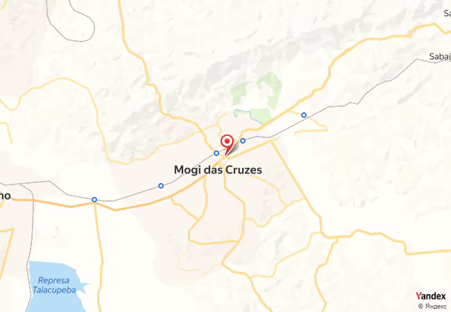 Qibla Map for Mogi das Cruzes