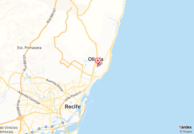 Qibla Map for Olinda