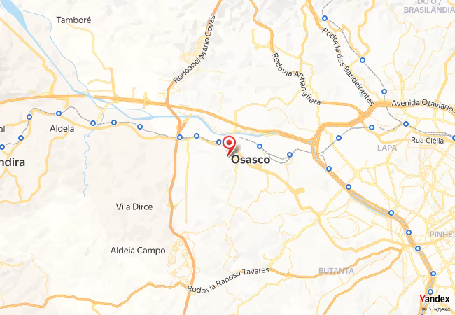 Qibla Map for Osasco