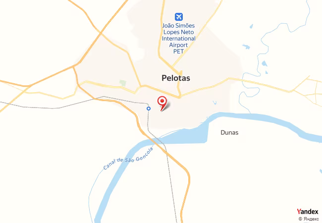 Qibla Map for Pelotas
