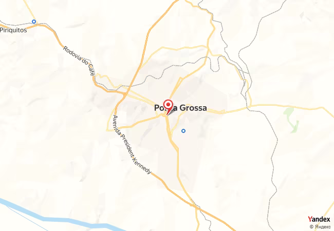 Qibla Map for Ponta Grossa