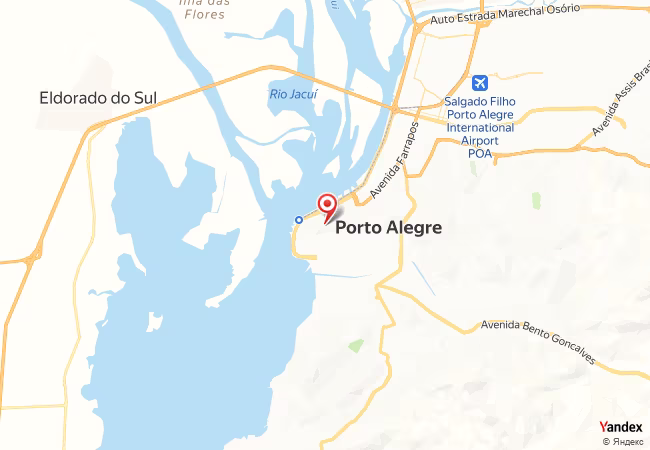 Qibla Map for Porto Alegre