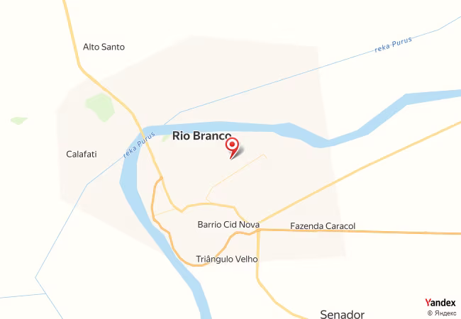 Qibla Map for Rio Branco