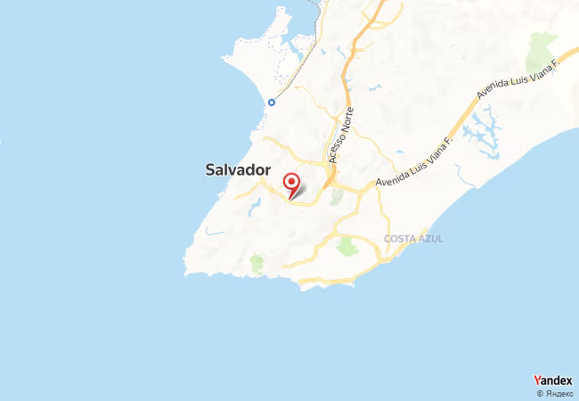 Qibla Map for Salvador