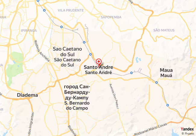 Qibla Map for Santo Andre