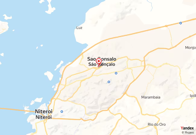 Qibla Map for Sao Goncalo